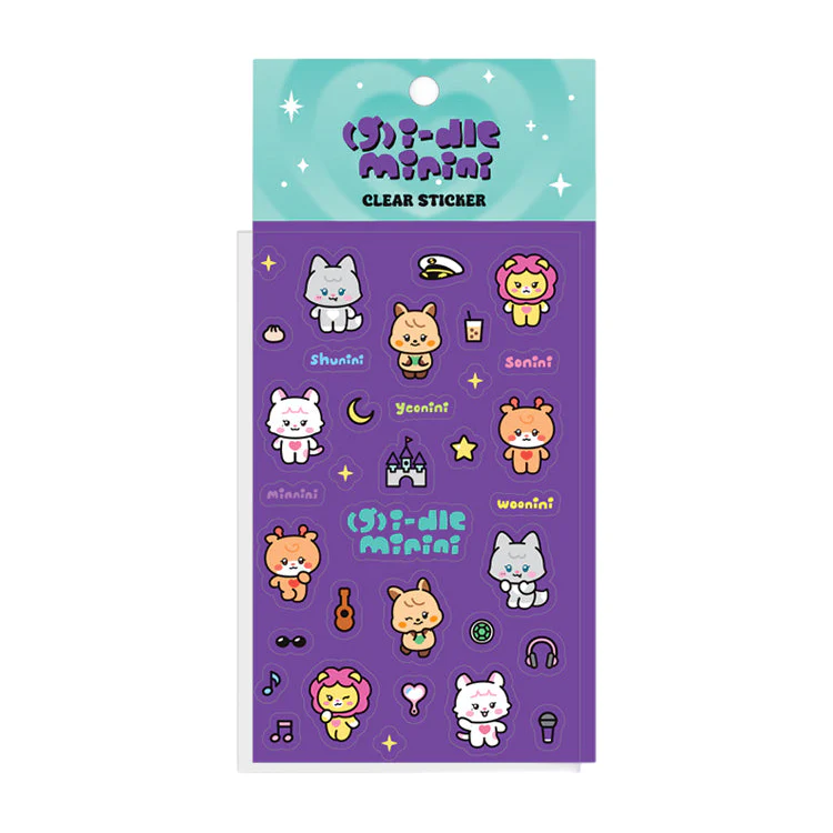 (G)I-DLE - Minini Clear Sticker Ver. 1 [KLAXON POP-UP Official MD] - Image 3