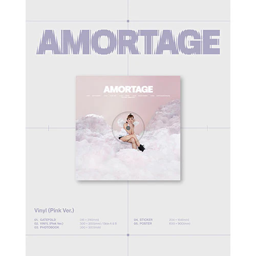 JISOO - AMORTAGE [1st Mini Album - Vinyl Pink Ver.]