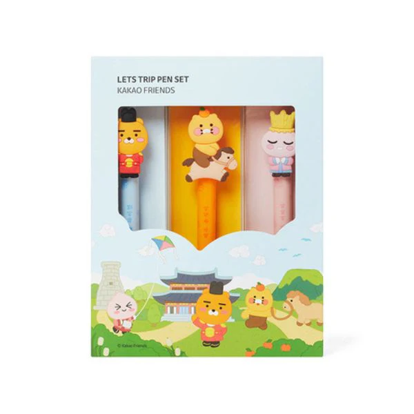 Kakao Friends - Let's Trip Pen Set [Ryan & Choonsik & Apeach] - Image 4