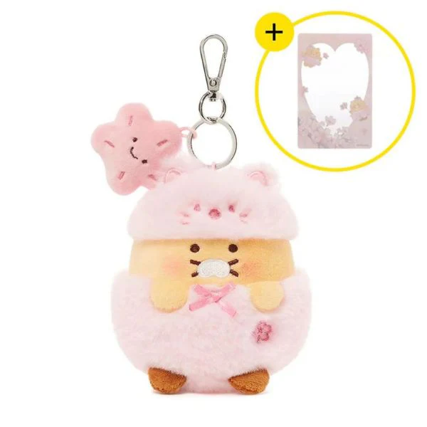 Kakao Friends - Pink Blossom Plush Keyring & Photocard Set - Image 6