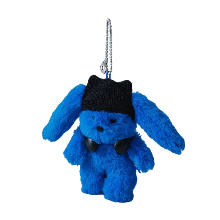NewJeans - Tide Blue Furry Bunny Plush Keyring [NJ X COLLER] - Image 4