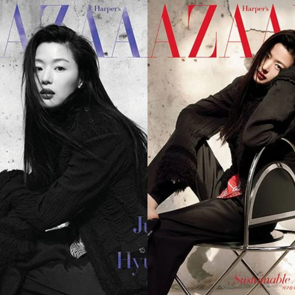 Son Heung Min and Jun Ji Hyun Cover - Harper's BAZAAR [April 2024] - Image 7