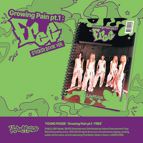 YOUNG POSSE - Growing Pain pt.1 : FREE [4th EP Album - Sticker Book Ver.]